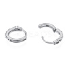 Tarnish Resistant 304 Stainless Steel Hoop Earrings Findings STAS-N092-189-3