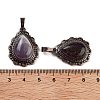 Natural Amethyst Teardrop Pendants G-K363-01R-05-3