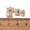 Brass Micro Pave Cubic Zirconia Pendants KK-Z112-15G-3