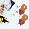 1 Set Friendship Theme Heart Double-Sided Engraved Stainless Steel Commemorative Decision Maker Coin AJEW-GL0001-60-005-4
