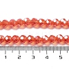 Electroplate Transparent Glass Beads Strands EGLA-A035-T6mm-A05-4