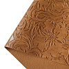 Embossed Flower Pattern Imitation Leather Fabric PW-WG18445-08-1
