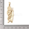 Brass Clear Cubic Zirconia Pendants KK-Z050-03G-07-3