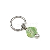 40Pcs 8 Colors Glass Charms PALLOY-JF04213-02-5