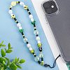 Resin Beaded Mobile Phone Lanyard Wrist Strap HJEW-WH0069-05-4