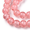 Baking Paint Crackle Glass Bead Strands DGLA-Q023-8mm-YS9-A-3