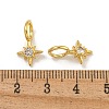 Rack Plating Brass Micro Pave Cubic Zirconia Pendants KK-C074-63G-3