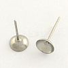 Non-Tarnish 304 Stainless Steel Post Stud Earring Findings LS-X-STAS-R063-48-1
