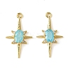 Brass Micro Pave Cubic Zirconia Pendants X-KK-M277-08G-06-1