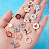 48Pcs 24 Style Alloy Enamel Pendants ENAM-SZ0001-96-3