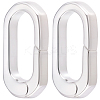 2Pcs Brass Spring Gate Rings KK-BBC0024-20S-1