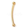304 Stainless Steel Curved Tube Beads STAS-M061-04G-1