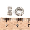 Brass Micro Pave Clear Cubic Zirconia European Beads CU-CBA6A75-15P-3