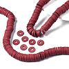 Flat Round Handmade Polymer Clay Beads CLAY-R067-12mm-29-2