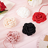 5Pcs 5 Colors Cloth Flower Collar Choker Necklaces AJEW-GA0007-38-4