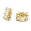 Brass Micro Pave Cubic Zirconia Beads KK-K297-41G-1