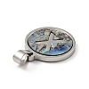 304 Stainless Steel with Paua Shell Pendants STAS-G268-02X-P-3