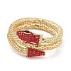 Snake Alloy Rhinestone Bangles for Women LS-BJEW-G085-01G-01-4