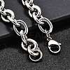 304 Stainless Steel Cable Chain Bracelets for Women BJEW-Q050-01C-P-4