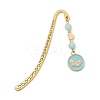 Dyed Natural Malaysia Jade Imitation Amazonite Bookmarks AJEW-JK00271-05-1