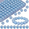 80Pcs Round Silicone Focal Beads SIL-SZ0001-24-29-1