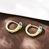 Brass Micro Pave Cubic Zirconia Hoop Earrings EJEW-B146-02G-3