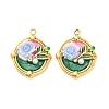304 Stainless Steel Enamel Pendants STAS-B084-11G-01-1