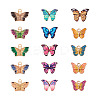 30Pcs 15 Style Light Gold Alloy Enamel Pendants ENAM-CW0001-16-1