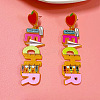 Teachers' Day Printed Acrylic Stud Dangle Earrings for Women WGAB7A7-01-1
