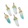 Natural White Jade Pointed Pendants G-K329-31G-1