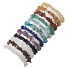 12Pcs Natural & Synthetic Gemstone Chips Stretch Bracelets For Women Men BJEW-JB11341-5