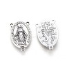 Holy Oval Carved Virgin Mary Tibetan Style Alloy Chandelier Component Links LS-TIBEP-LF0961YKG-AS-FF-1