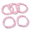 Dyed Natural Selenite Round Beaded Stretch Bracelet for Women BJEW-G697-02B-2