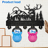 Wood & Iron Wall Mounted Hangers HJEW-WH0055-005-4
