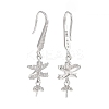 Rhodium Plated 925 Sterling Silver Earring Hooks STER-D035-34P-2