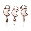 Natural Quartz Crystal Big Pendants G-M383-25D-1