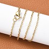 PVD Vacuum Plating 304 Stainless Steel Cable Chain Necklaces X-NJEW-E026-04G-D-4