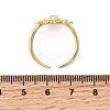 Brass Resin Cuff Rings for Women RJEW-K312-06G-5