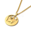 304 Stainless Steel Double Layer Pendant Necklaces NJEW-D047-02G-2