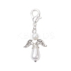 10Pcs Angel Acrylic Imitation Pearl Pendant Decorations HJEW-JM02317-S-1