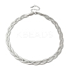 Non-Tarnish 304 Stainless Steel Interlocking Triple Herringbone Chain Necklace for Men Women NJEW-H167-01P-2