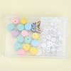 DIY Brass Rhinestone & Butterfly & Round Silicone Beads Jewelry Making Findings Kits DIY-SZ0010-31-6