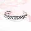 Retro 316 Surgical Stainless Steel Cuff Bangles BJEW-C142-14C-AS-2