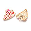 Rack Plating Alloy Enamel Pendants PALLOY-T091-15C-2