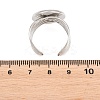 304 Stainless Steel Open Cuff Ring Components STAS-F366-06E-P-2