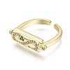 Brass Micro Pave Cubic Zirconia Cuff Rings RJEW-S044-118-NF-3