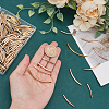 220Pcs 4 Styles Brass Smooth Curved Tube Beads KK-AR0004-49-3