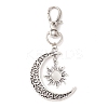 Moon & Sun Alloy Pendant Decorations HJEW-JM01596-03-1
