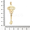 Brass Micro Pave Cubic Zirconia Big Pendants KK-B147-04G-01-3