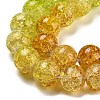Spray Painted Crackle Glass Beads Strands DGLA-C002-10mm-11-4